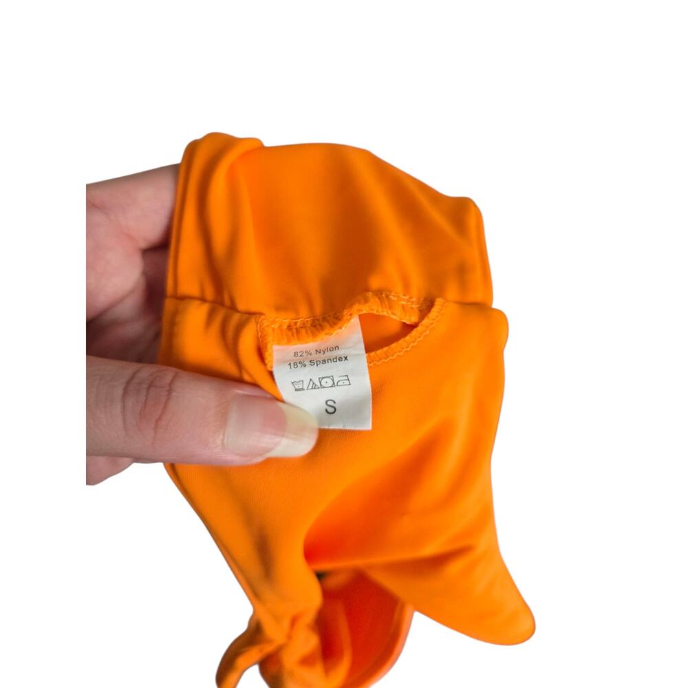 Orange two piece bikini, size small - Picture 6 of 7